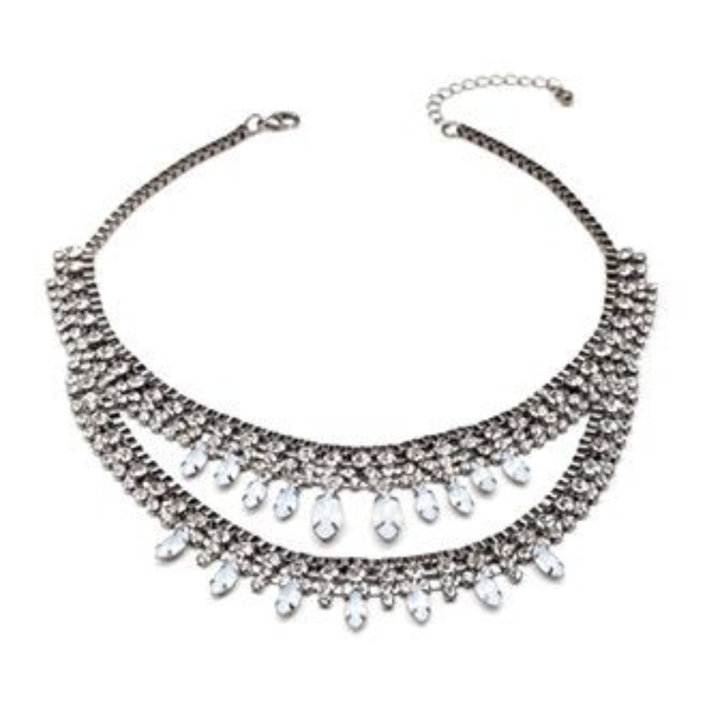 Rhinestoned Chain Necklace